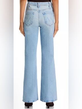 MOTHER Light Blue High-Rise Wide Leg Jeans